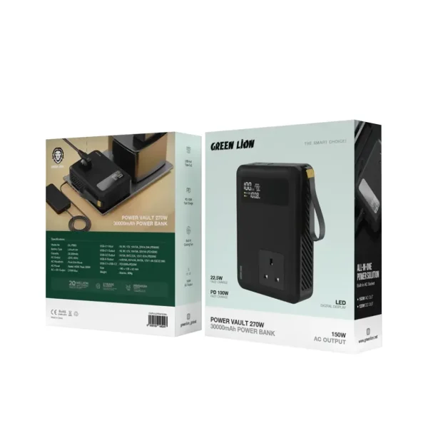 پاوربانک power vault 270w با ظرفیت 30،000 گرین لاین