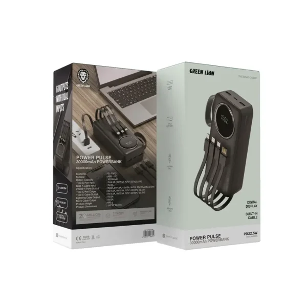 پاوربانک power pulse با ظرفیت 30،000 گرین لاین