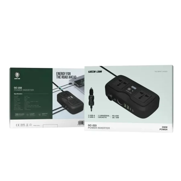مبدل برق 200 وات ماشین گرین لاین مدل GS-233