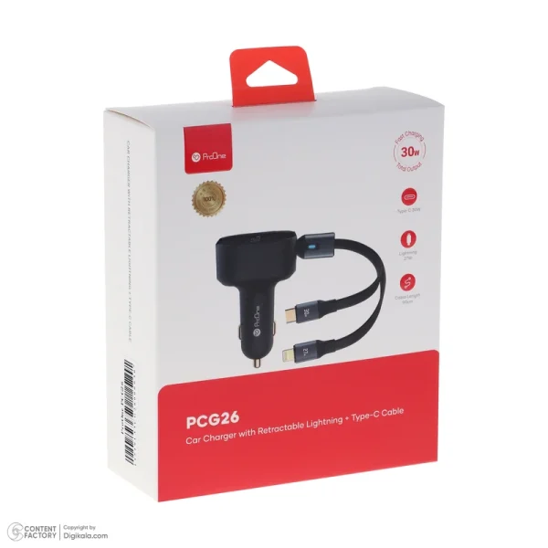 شارژر فندکی 30 وات پرووان مدل PCG26