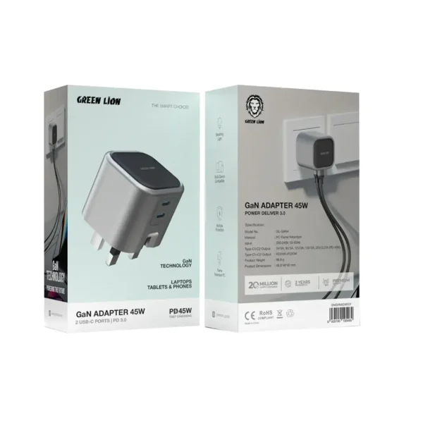شارژر 45 واتی گرین لاین مدل GaN