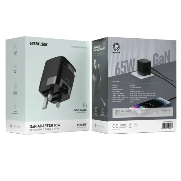 شارژر 65 واتی گرین لاین مدل GaN