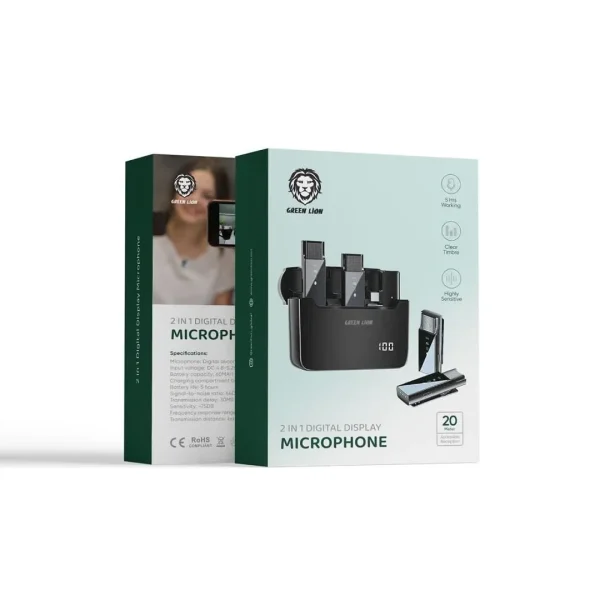 میکروفن نمایشگر دیجیتال دار 2 در 1 گرین لاین