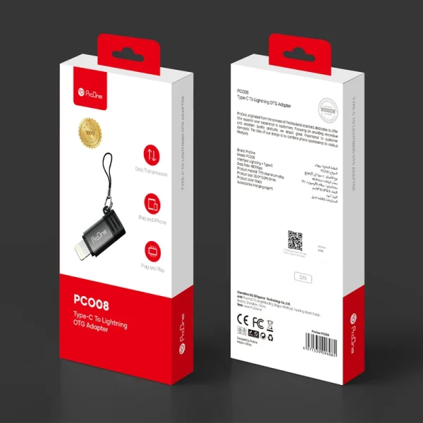 مبدل USB-C به لایتنینگ پرووان مدل PCO08