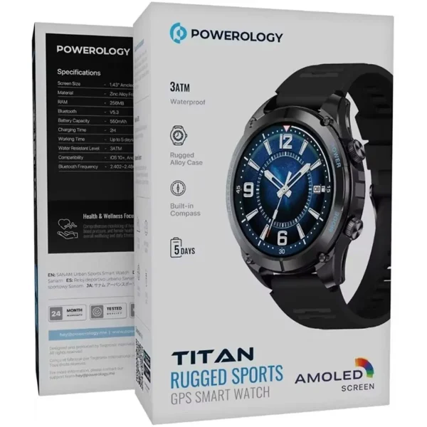 ساعت هوشمند ضدآب پاورولوژی مدل titan