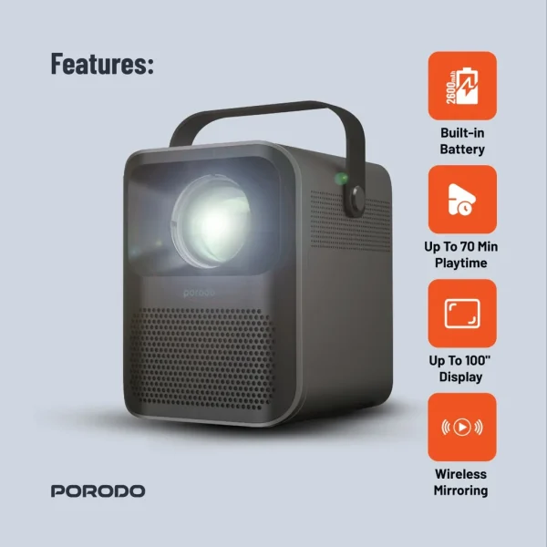 پروژکتور Full HD قابل حمل porodo