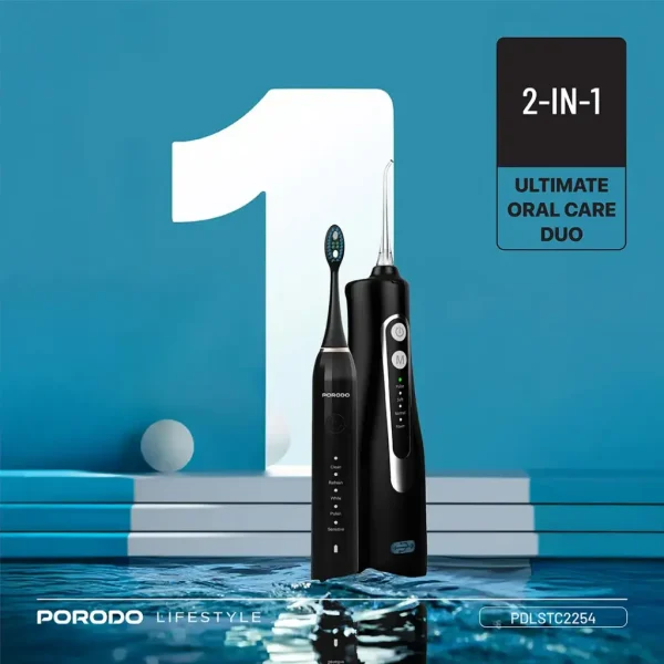 ست مسواک برقی و دستگاه دهانشویه پرودو مدل ULTIMATE ORAL CARE