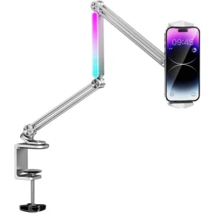 پایه نگهدارنده موبایل و تبلت پرودو مدل PD-LFST051 با بازوی متحرک و نور RGB